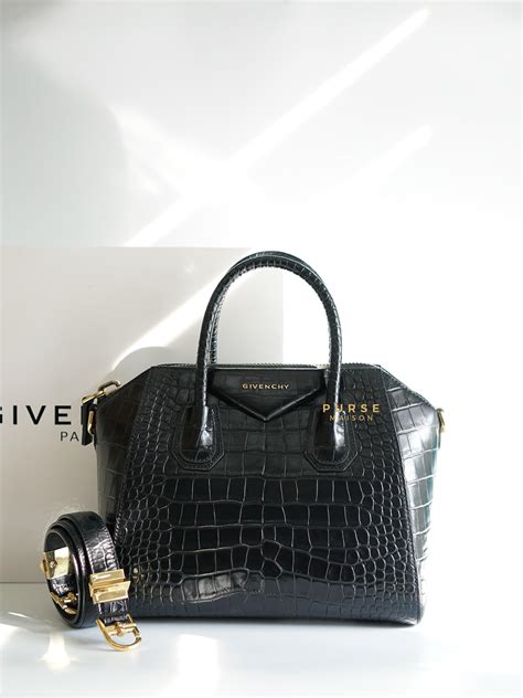 authentic givenchy antigona vs fake|givenchy crocodile antigona.